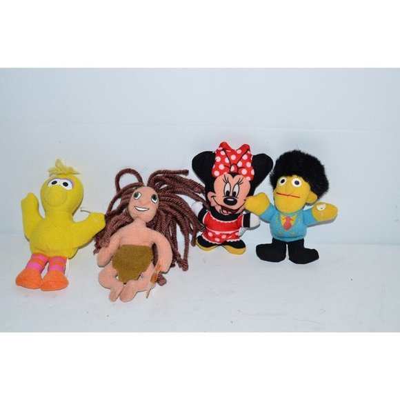 Vtg Kelloggs Sesame Street Mini Beans Guy Smiley Big Bird + Tarzan Minnie Mouse - Picture 4 of 4